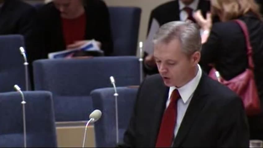 Stillbild från Interpellationsdebatt, Rehabilitering för soldater i utlandstjänstgöring