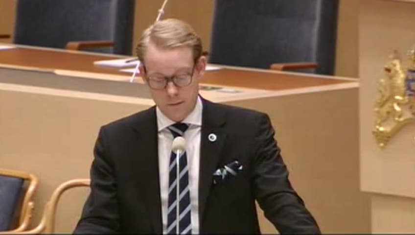 Stillbild från Interpellationsdebatt, Kommuners ansvar för ensamkommande barn