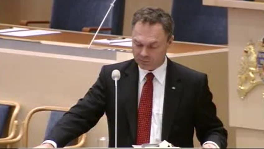 Stillbild från Interpellationsdebatt, Rätten till barnomsorg på obekväm arbetstid
