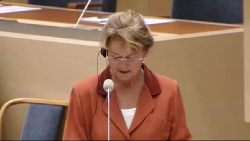 Stillbild från Interpellationsdebatt, Översyn av mediekoncentrationen i Sverige