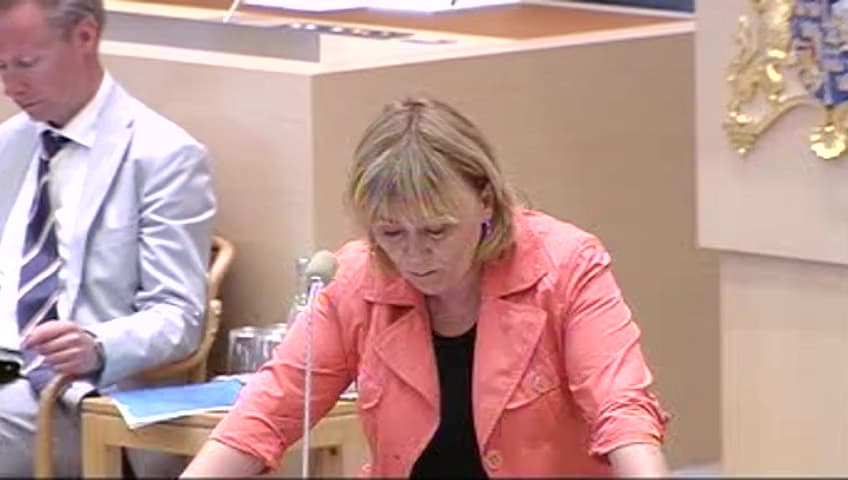 Stillbild från Interpellationsdebatt, Offentlig redovisning av ekonomiskt stöd till partierna
