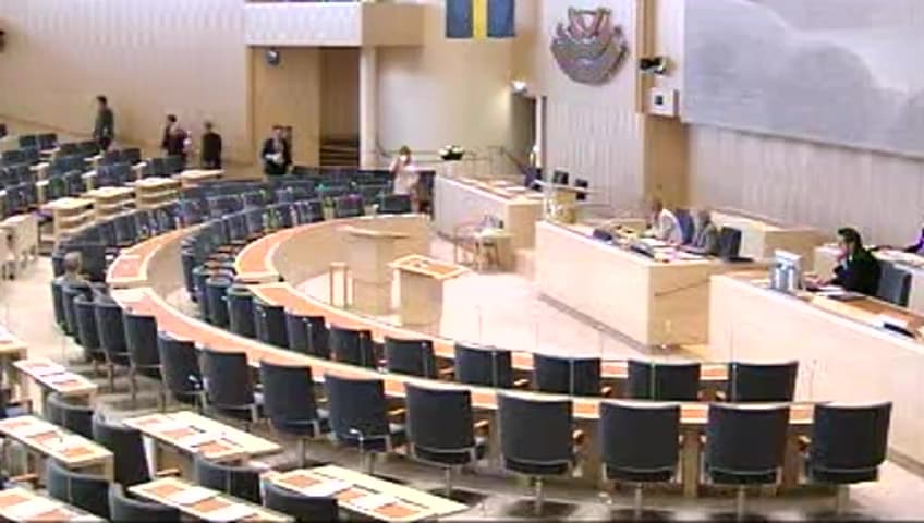 Stillbild från Interpellationsdebatt, Dopningslaboratoriets framtid