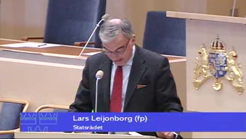 Stillbild från Interpellationsdebatt, IB-elevernas möjligheter att söka till vidare studier