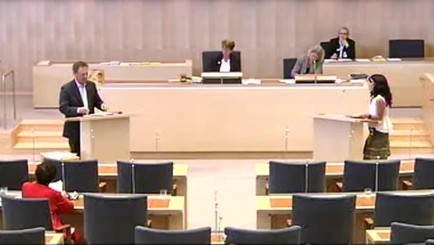 Stillbild från Interpellationsdebatt, Kritiskt tänkande, medkännande och kreativitet i grundskolan