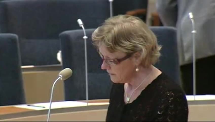 Stillbild från Interpellationsdebatt, Förskottering av projektering av Norrbotniabanan
