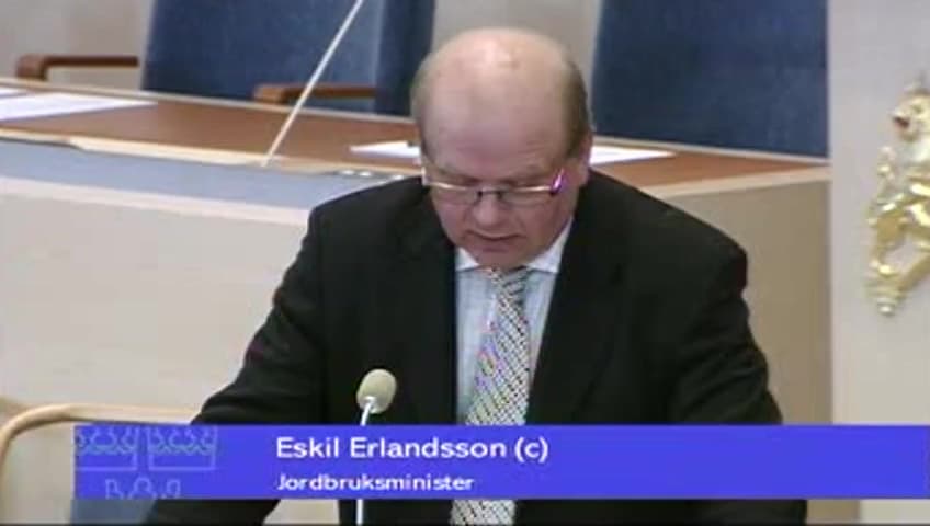 Stillbild från Interpellationsdebatt, Slakt utan bedövning
