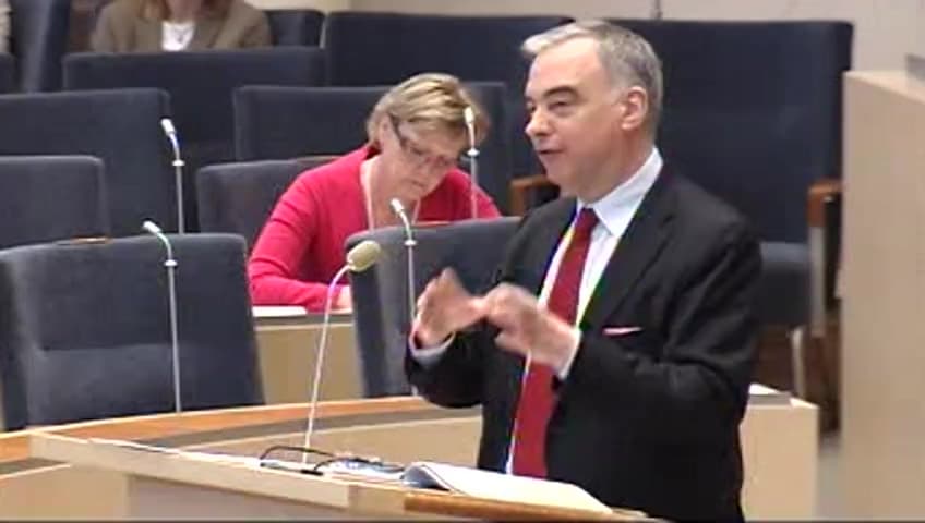 Stillbild från Interpellationsdebatt, Post- och betalservice i glesbygd
