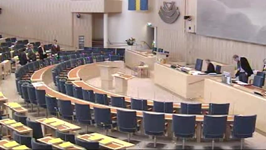 Stillbild från Interpellationsdebatt, Miljöbilspremien