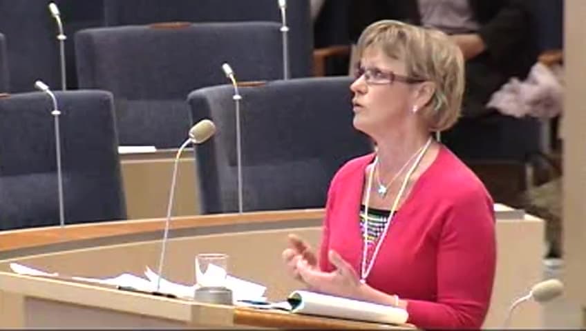 Stillbild från Interpellationsdebatt, Svenskt utvecklingssamarbete med El Salvador
