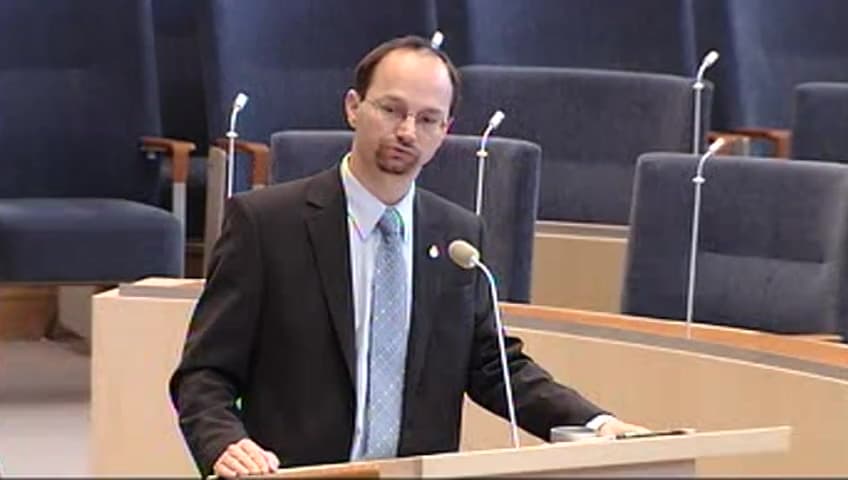 Stillbild från Interpellationsdebatt, Vattendirektivet och genomförandet i svensk lag