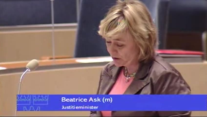 Stillbild från Interpellationsdebatt, Polisresurser i år