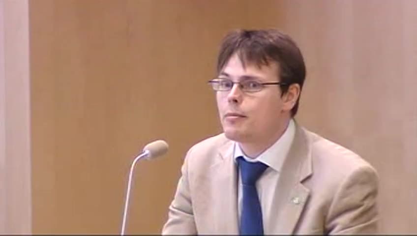 Stillbild från Debatt om förslag, Riksbankens förvaltning 2008