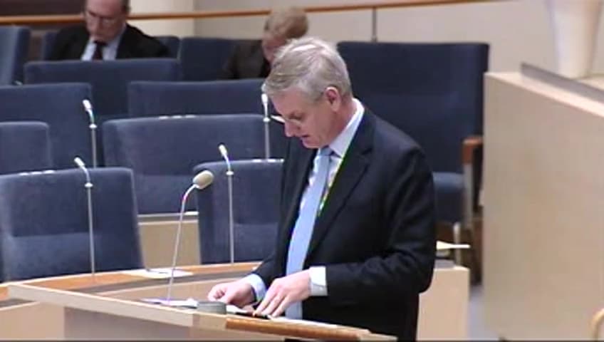 Stillbild från Interpellationsdebatt, Tibet