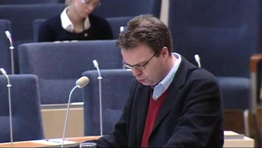 Stillbild från Interpellationsdebatt, Varslen i Stockholm och EU-medel