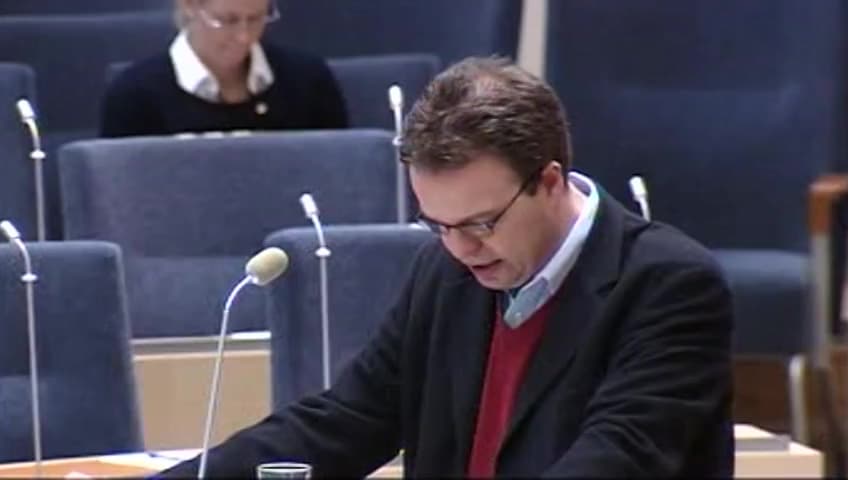 Stillbild från Interpellationsdebatt, Ungdomars möte med Arbetsförmedlingen