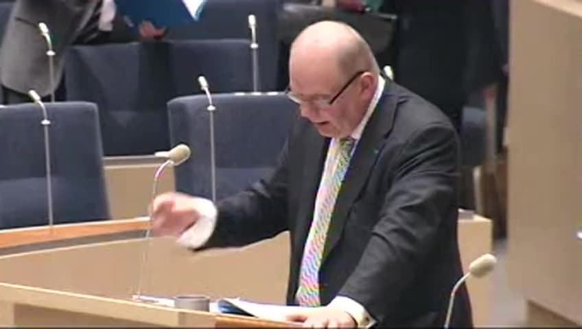 Stillbild från Interpellationsdebatt, Pågående förändringar i det svenska djurskyddet