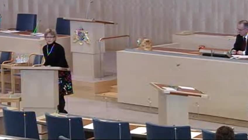 Stillbild från Interpellationsdebatt, Tågtrafiken på Uven