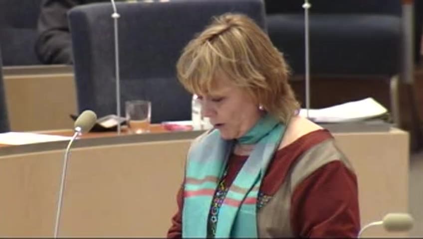 Stillbild från Interpellationsdebatt, Skuldsättning på grund av sms-lån