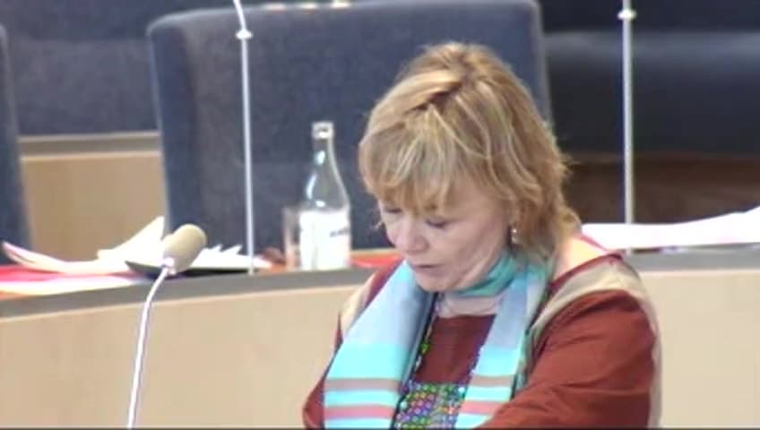 Stillbild från Interpellationsdebatt, Höjning av tomträttsavgälder