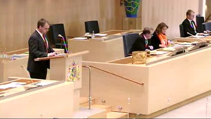 Stillbild från Debatt om förslag, Kärnteknisk säkerhet och strålskydd