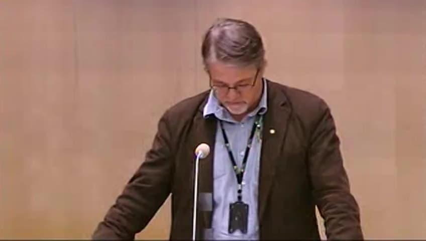 Stillbild från Debatt om förslag, Livsmedelskontroll