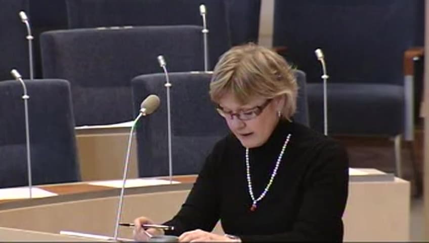 Stillbild från Interpellationsdebatt, Förhållandena i taxibranschen