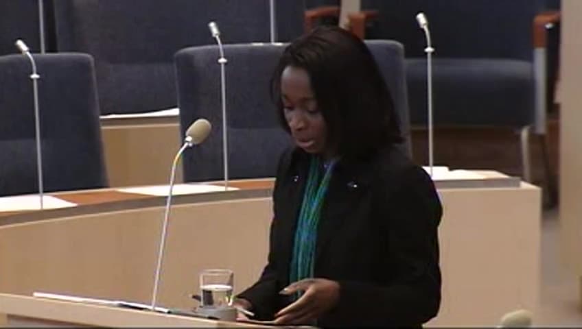 Stillbild från Interpellationsdebatt, Förslag till nytt diskrimineringsdirektiv