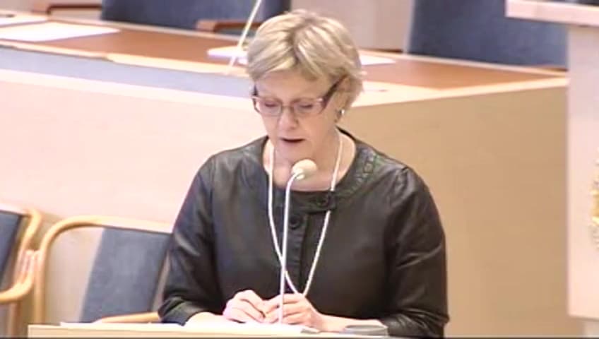 Stillbild från Interpellationsdebatt, Upprustning av Tjustbanan