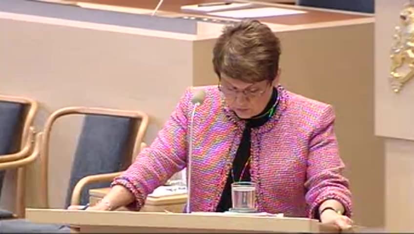 Stillbild från Interpellationsdebatt, Glasriket