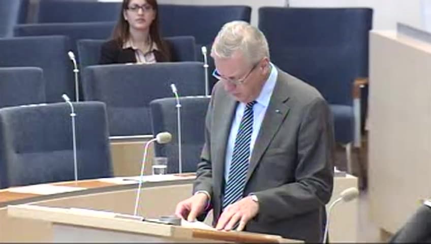 Stillbild från Interpellationsdebatt, Bankernas och övriga finansinstituts samhällsansvar