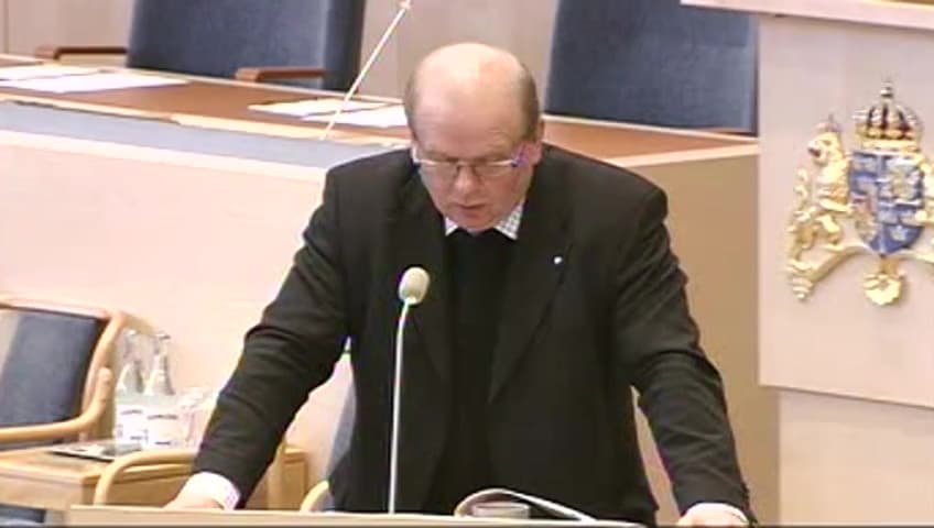 Stillbild från Interpellationsdebatt, Skogsstyrelsens regleringsbrev