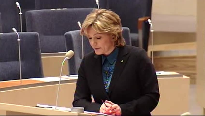 Stillbild från Interpellationsdebatt, Anslagen till RFSL:s brottsofferjour för HBT-personer