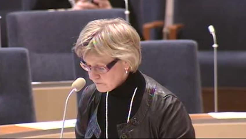 Stillbild från Interpellationsdebatt, Postens tillhandahållande av betaltjänster för äldre och funktionshindrade 