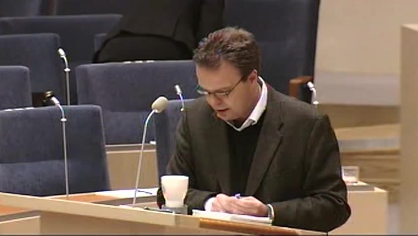 Stillbild från Interpellationsdebatt, Varsel i Norrbotten
