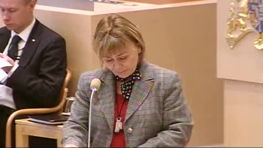 Stillbild från Interpellationsdebatt, Etik vid bostadsombildningar
