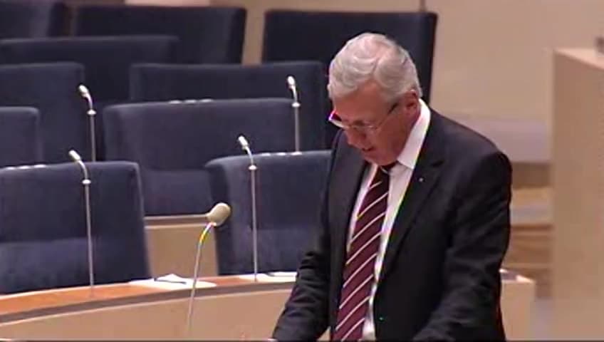 Stillbild från Interpellationsdebatt, Styrelsearvoden för ordförande och ledamöter i SBAB