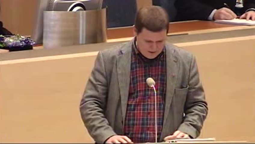 Stillbild från Interpellationsdebatt, Utbetalning av aktivitetsstödet