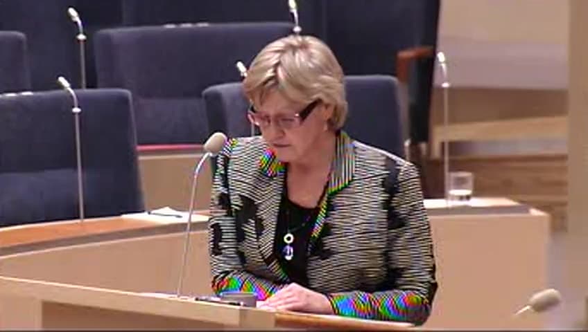 Stillbild från Interpellationsdebatt, Tidigareläggning av Förbifart Stockholm