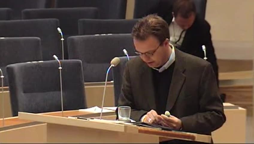 Stillbild från Interpellationsdebatt, Arbetsförmedlingens resurser för dem som står längst från arbetsmarknaden