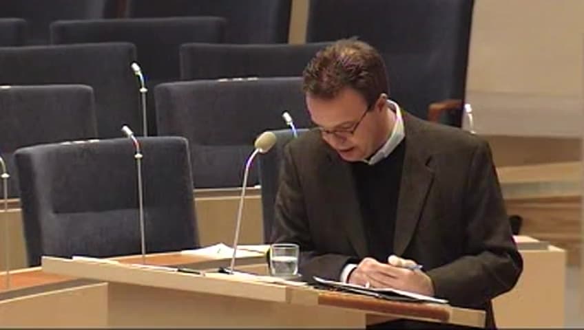 Stillbild från Interpellationsdebatt, A-kasseregler vid arbete över Öresund