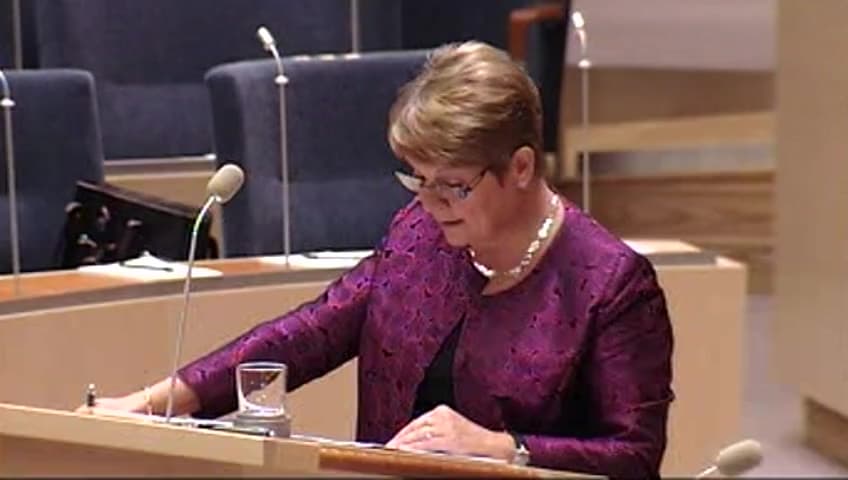 Stillbild från Interpellationsdebatt, Nedläggning av bensinmackar och servicen på landsbygden