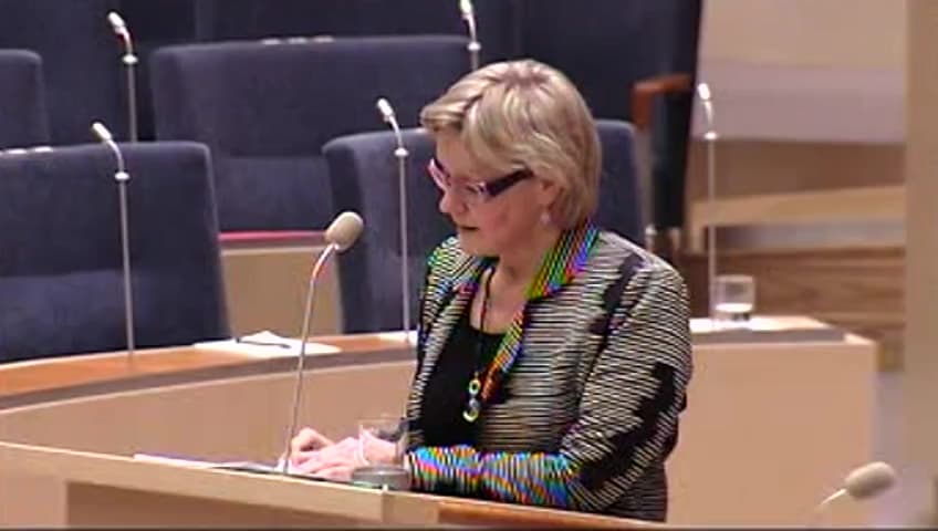 Stillbild från Interpellationsdebatt, Rikstrafiken och tolkningen av interregional trafik