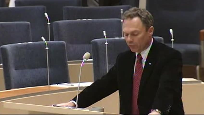 Stillbild från Interpellationsdebatt, Skärpt tillsyn av förskoleföretagen