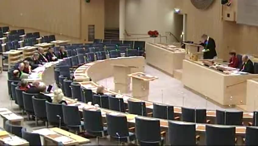 Stillbild från Debatt om förslag, Åtgärder mot konjunkturförsvagningen