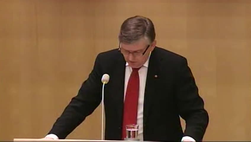 Stillbild från Debatt om förslag, Försvar och samhällets krisberedskap – budgetåret 2009