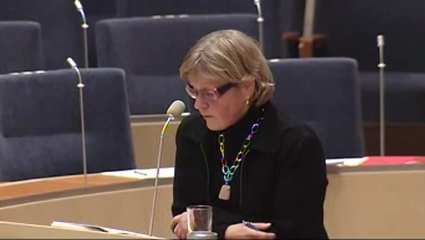 Stillbild från Interpellationsdebatt, Förseningar i tågtrafiken