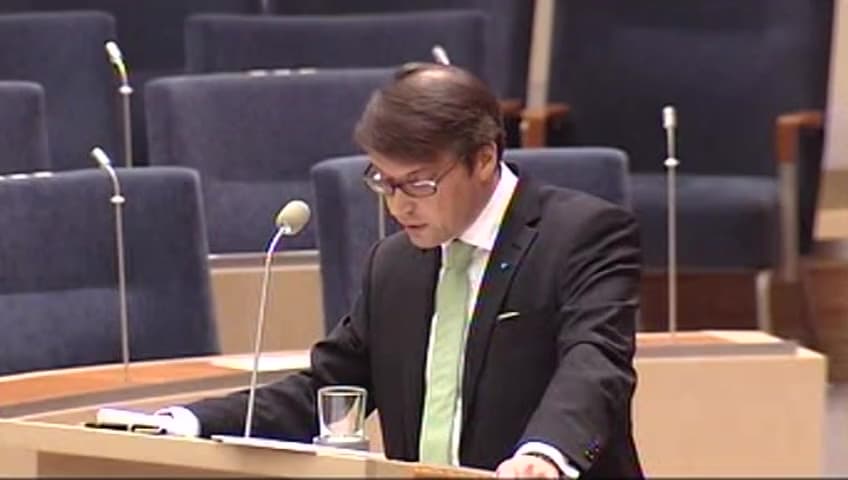 Stillbild från Interpellationsdebatt, Diskriminering av lesbiska par vid assisterad befruktning