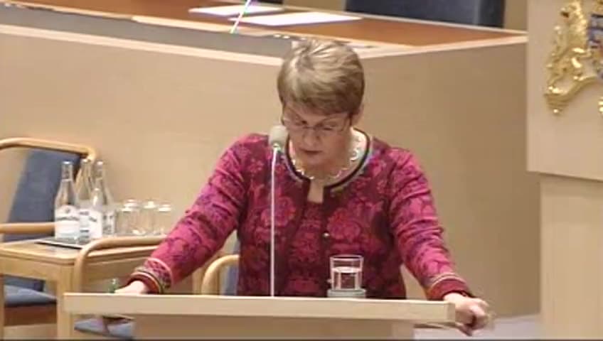 Stillbild från Interpellationsdebatt, Åtgärder för att möta varslen i Stockholm