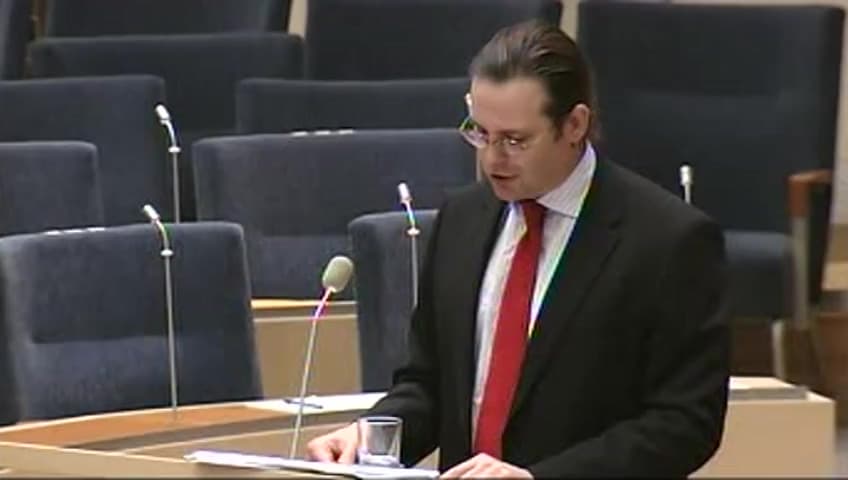 Stillbild från Interpellationsdebatt, Tonnageskatt och utflaggning