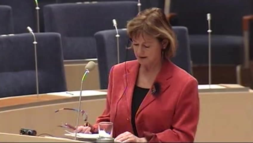 Stillbild från Interpellationsdebatt, Sveriges Television som hela Sveriges television